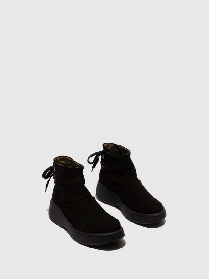 Laceup Ankle Boots MEBS189FLY OIL SUEDE BLACK Women Fly London Ankle Boots