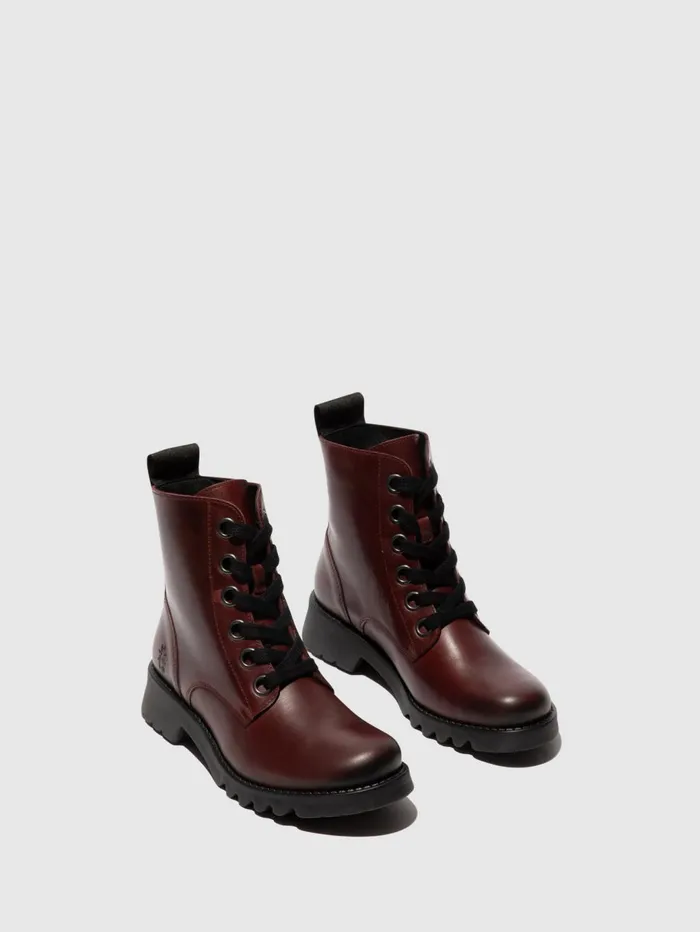 Laceup Ankle Boots RAGI539FLY PURPLE BLACK SOLE Women Fly London Ankle Boots