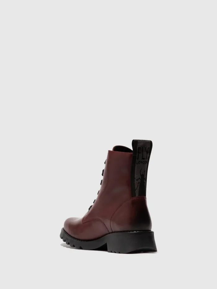 Laceup Ankle Boots RAGI539FLY PURPLE BLACK SOLE Women Fly London Ankle Boots