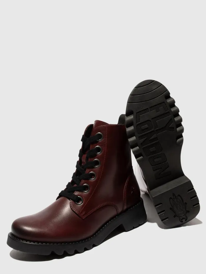 Laceup Ankle Boots RAGI539FLY PURPLE BLACK SOLE Women Fly London Ankle Boots