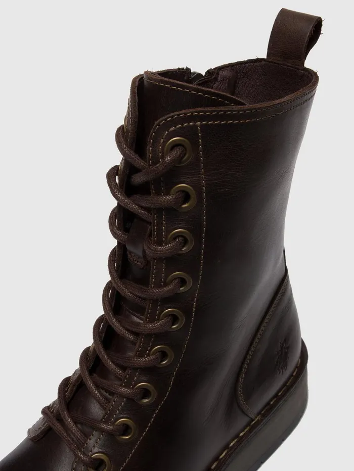 Laceup Ankle Boots RAMI043FLY RUG DK BROWN Women Fly London Ankle Boots