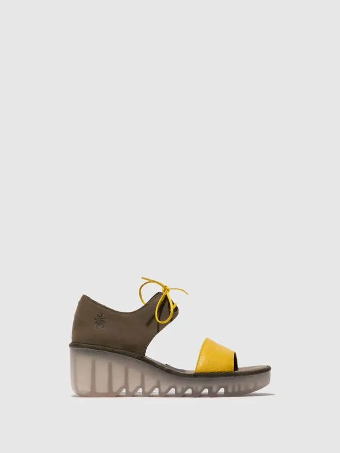 Laceup Sandals BILU465FLY YELLOWKHAKI Women Fly London Sandals