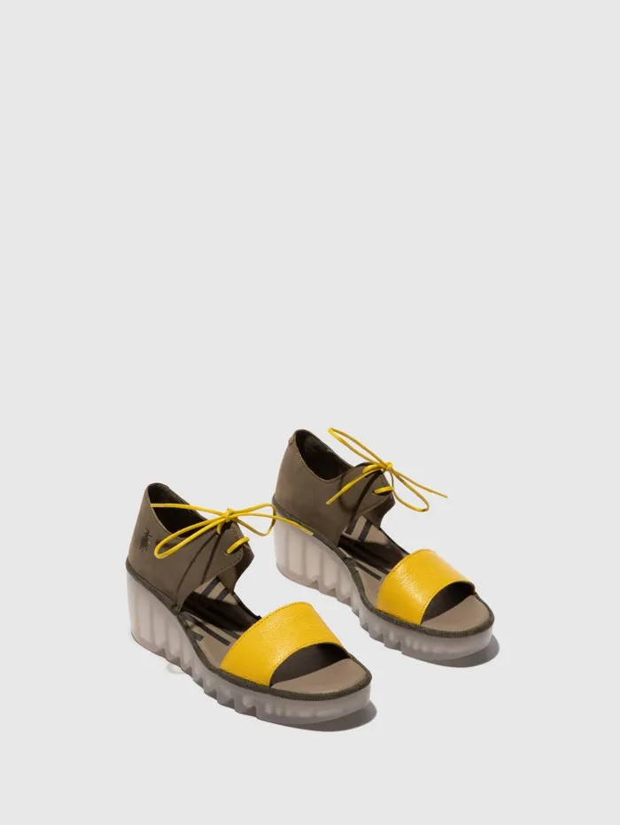 Laceup Sandals BILU465FLY YELLOWKHAKI Women Fly London Sandals