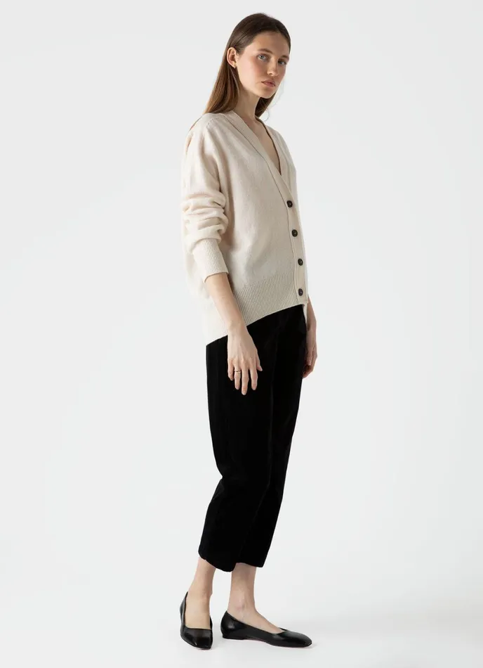 Lambswool Cardigan Ecru Women SUNSPEL Knitwear
