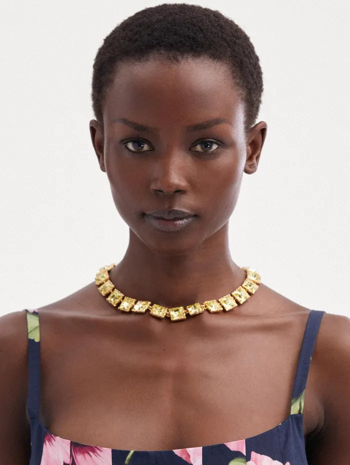 Large Stone Tennis Necklace Jonquil Women Oscar De La Renta Necklaces Large Stone Tennis Necklace Jonquil Women Oscar De La Renta Necklaces