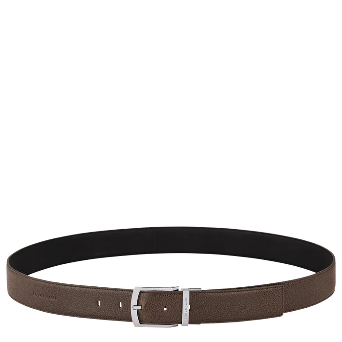 Le Foulonn Men8217s belt MochaBlack Men Belts Longchamp