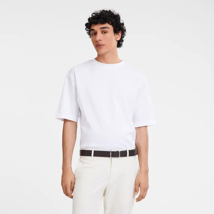 Le Foulonn Men8217s belt MochaBlack Men Belts Longchamp