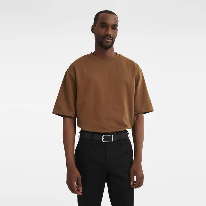 Le Foulonn Men8217s belt MochaBlack Men Belts Longchamp
