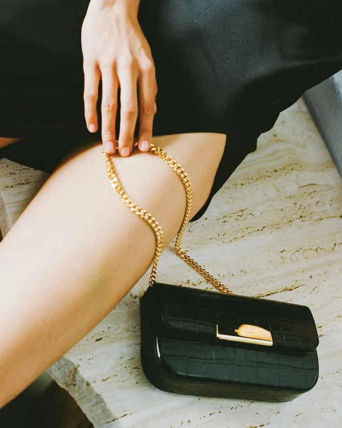 LE MIA CHAIN BAG Black And Gold Women Nili Lotan Handbags