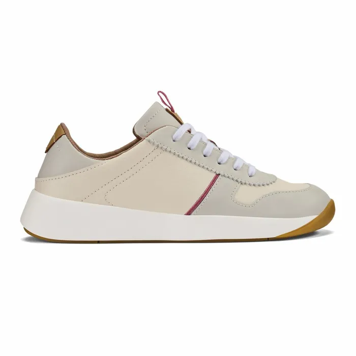 Leather Women Olukai Kaulele Leather Sneakers 8211 White Bone