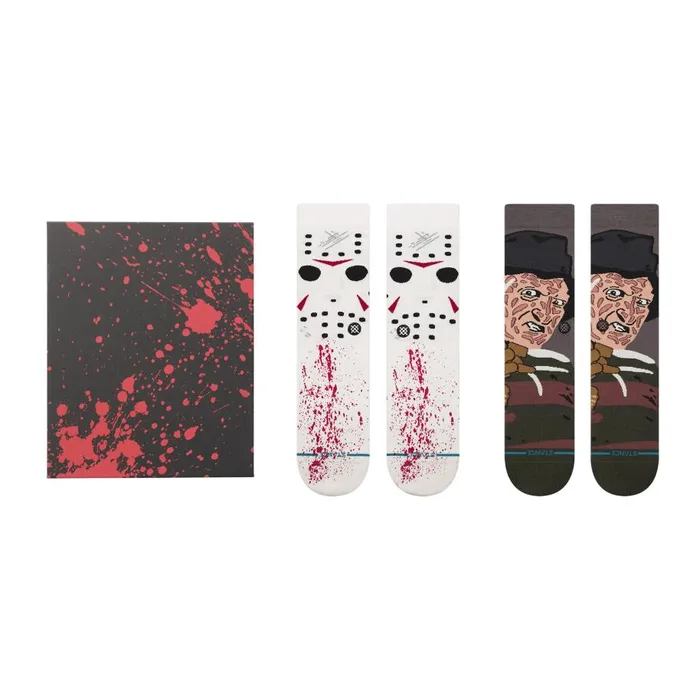 Legends Of Horror X Stance Freddy Jason Crew Socks Multi MenWomen Stance Crew
