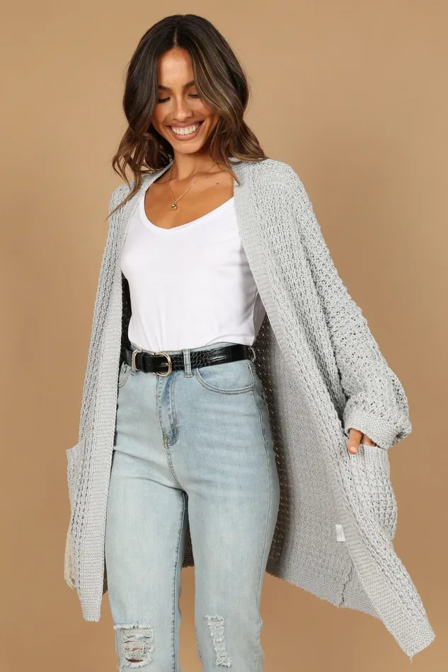 Leyonie Cardigan Grey Sweaters Petal and Pup Women