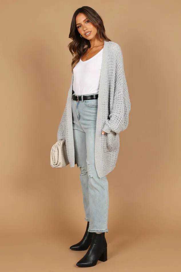 Leyonie Cardigan Grey Sweaters Petal and Pup Women