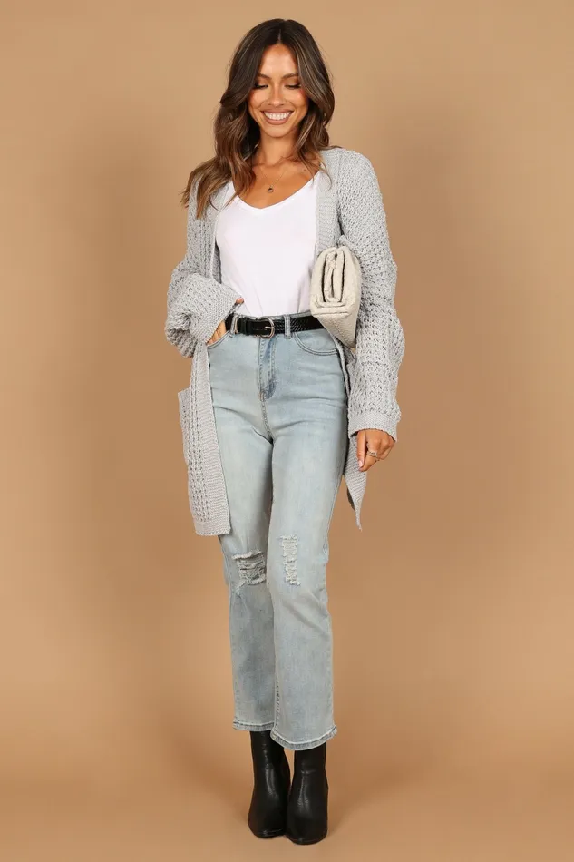 Leyonie Cardigan Grey Sweaters Petal and Pup Women