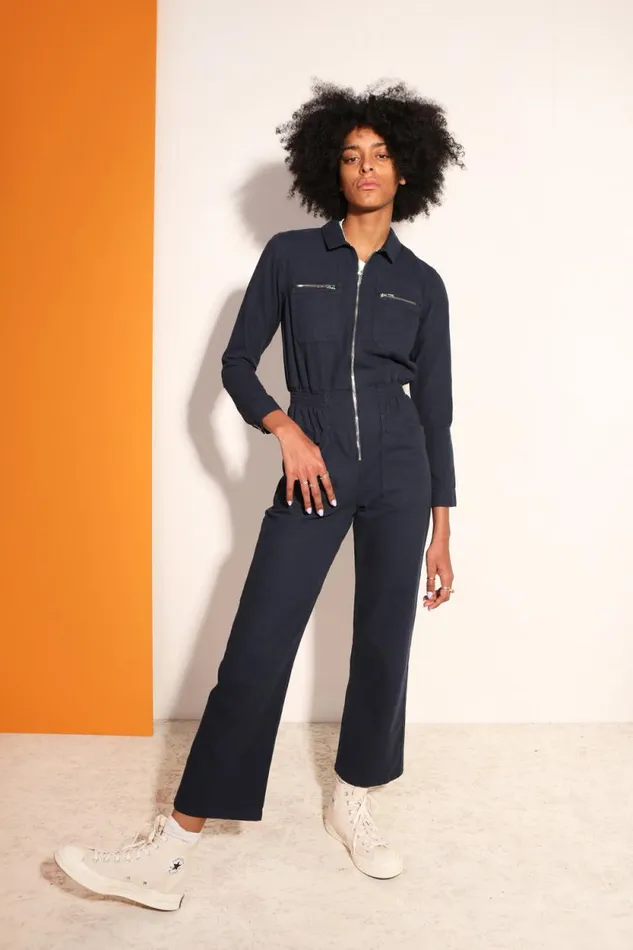 LF Markey Boilersuits Women Danny Boilersuit Navy Canvas
