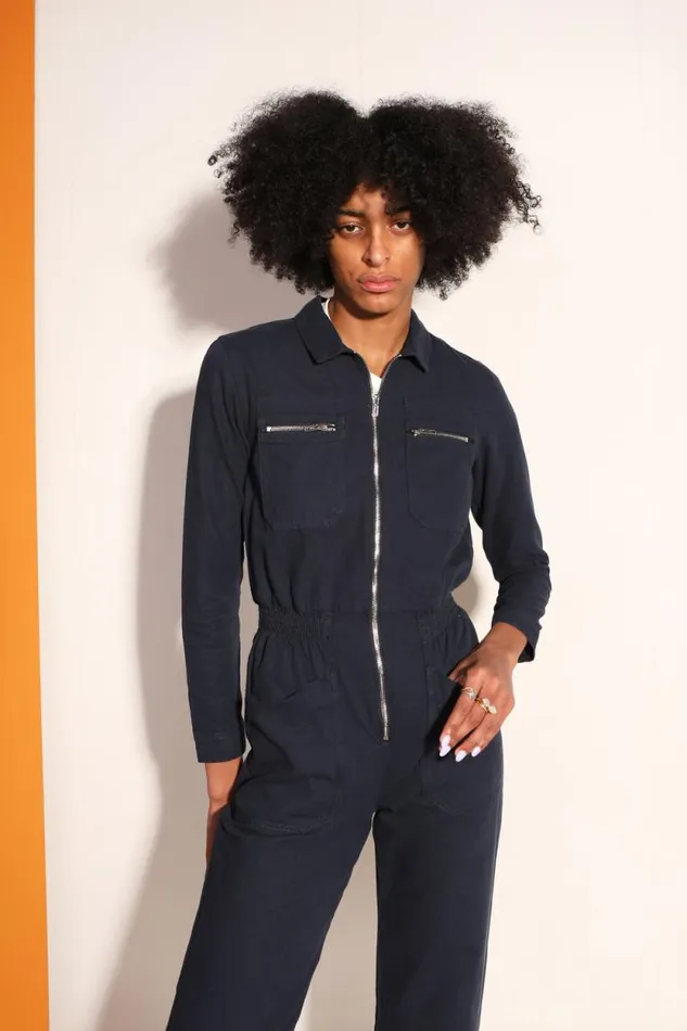 LF Markey Boilersuits Women Danny Boilersuit Navy Canvas