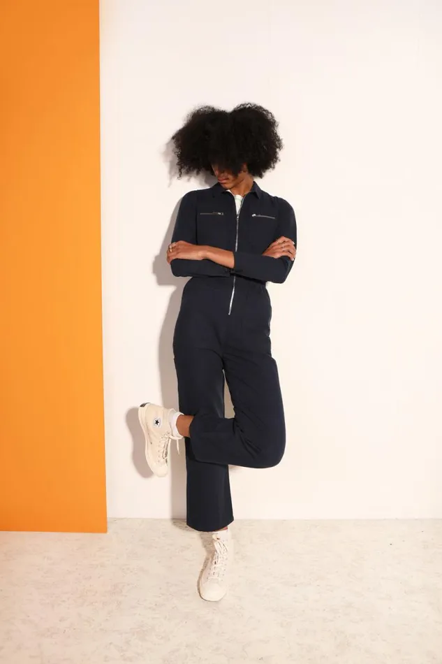 LF Markey Boilersuits Women Danny Boilersuit Navy Canvas