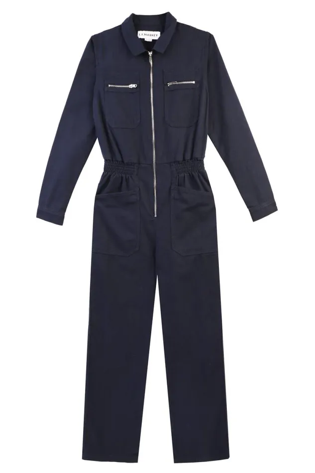 LF Markey Boilersuits Women Danny Boilersuit Navy Canvas