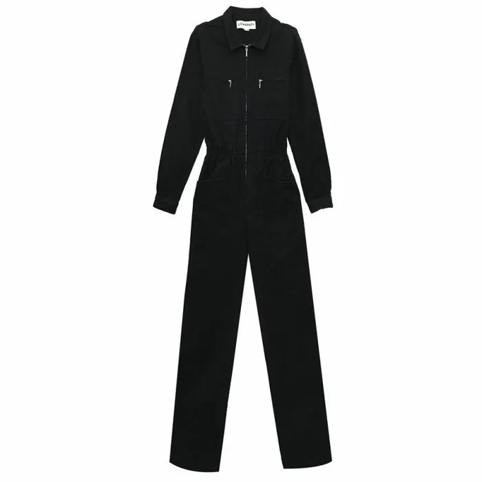 LF Markey One Pieces Women Danny Stretch Drill Boilersuit Black