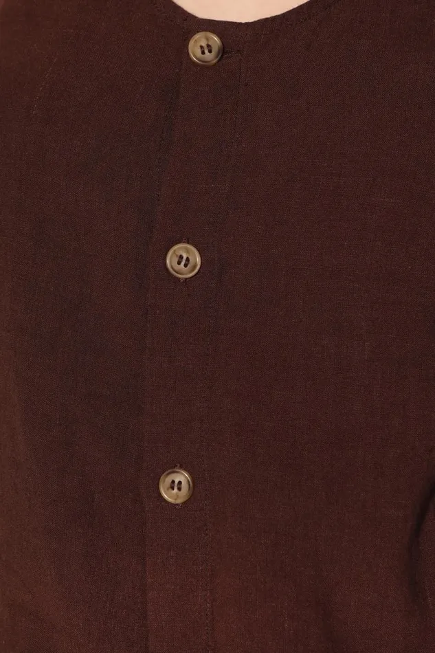 LF Markey Tops Women Button Front Tank Chocolate