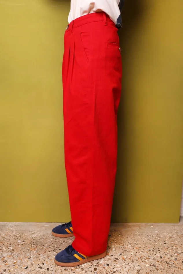 LF Markey Trousers Women Classic Slacks Red