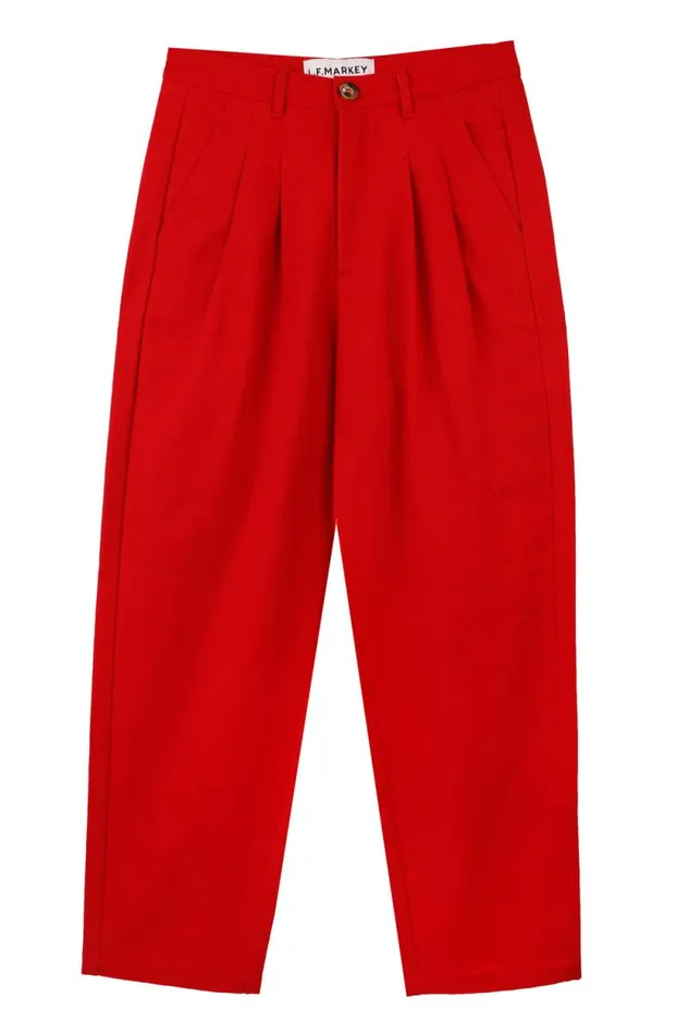 LF Markey Trousers Women Classic Slacks Red