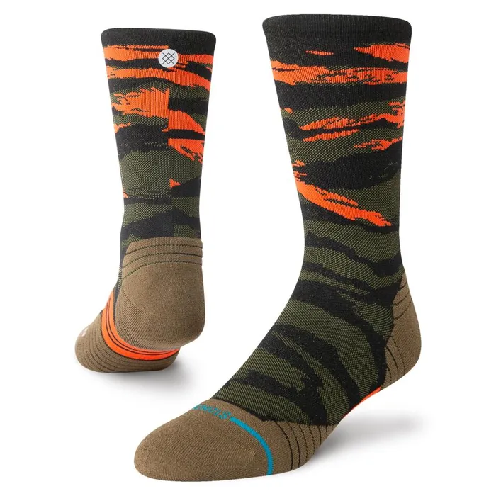 Light Performance Crew Socks Lt Primal 8211 Olive MenWomen Stance Crew