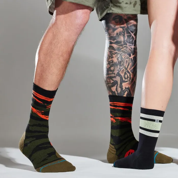 Light Performance Crew Socks Lt Primal 8211 Olive MenWomen Stance Crew