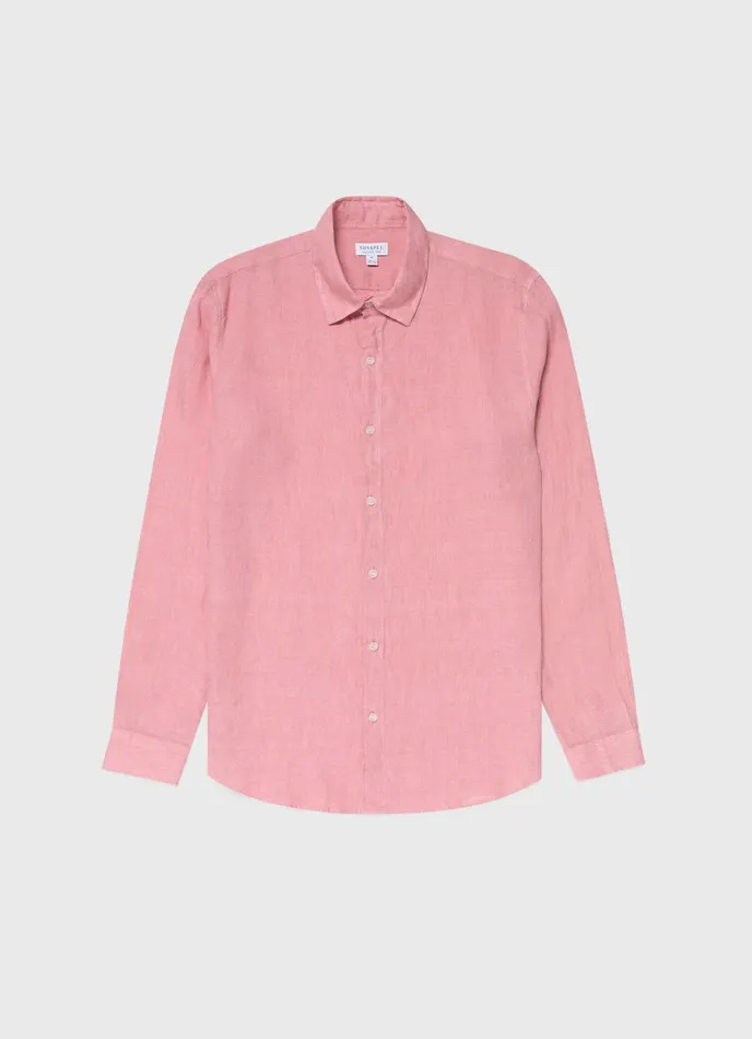 Linen Shirt Shell Pink Men SUNSPEL Shirts