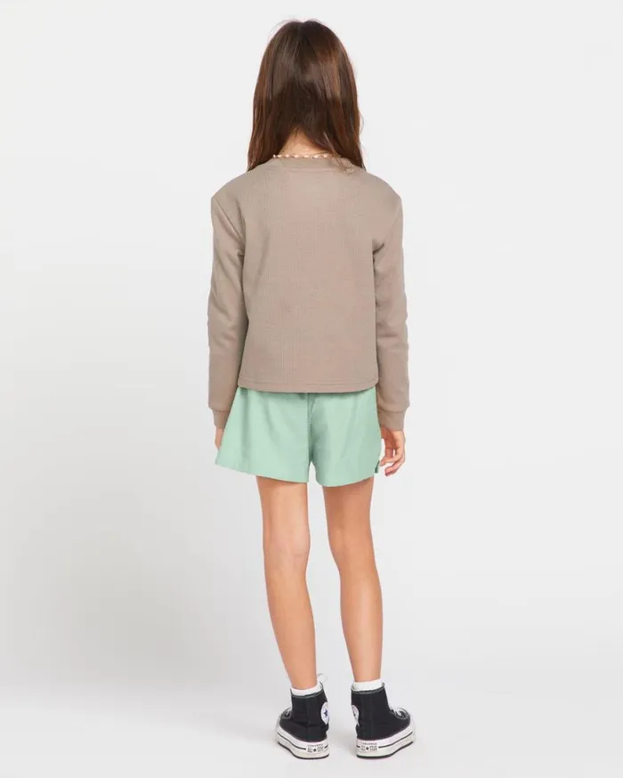 Little Girls Thermality Long Sleeve Shirt 8211 Moondust Kids Volcom TShirts and Tanks