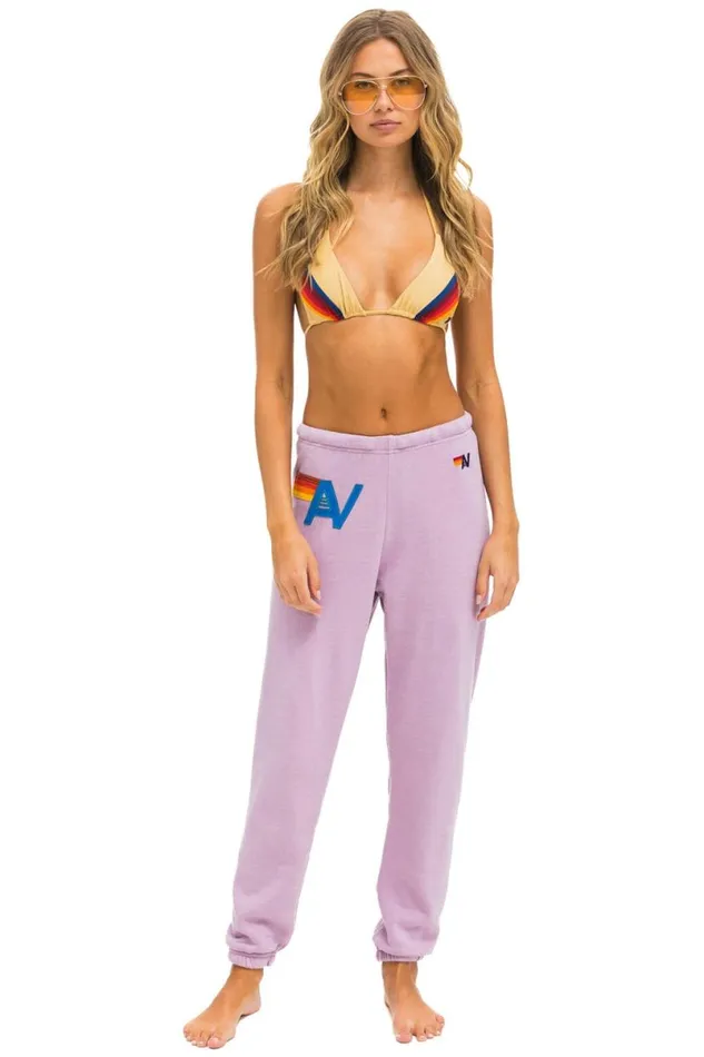 Logo Stitch Sweatpants 8211 Mauve Women Aviator Nation Sweatpants
