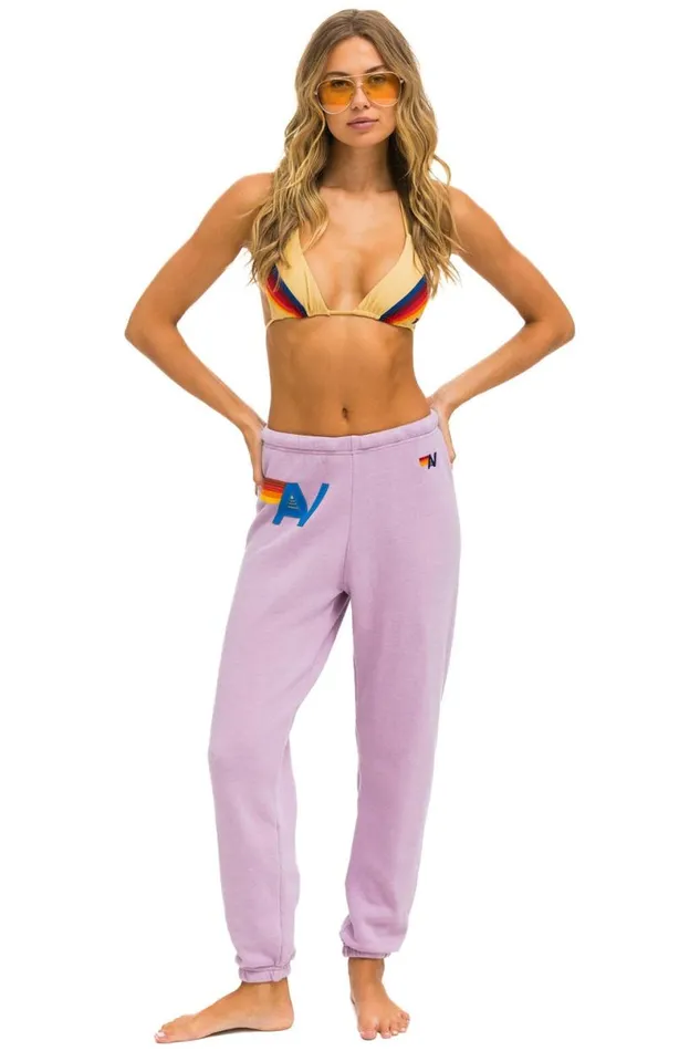 Logo Stitch Sweatpants 8211 Mauve Women Aviator Nation Sweatpants