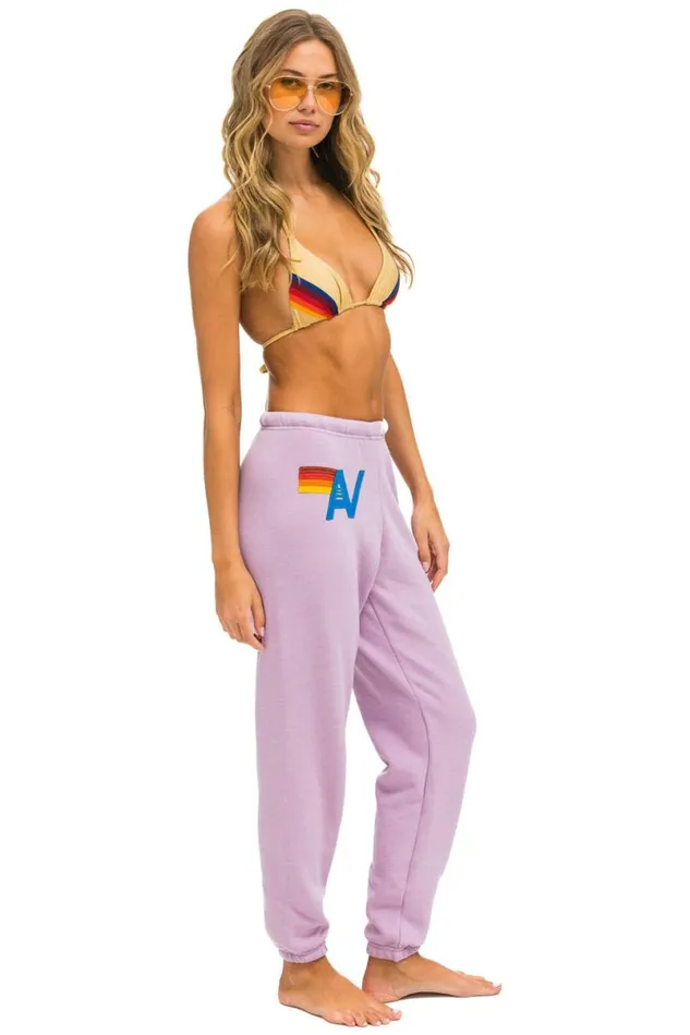 Logo Stitch Sweatpants 8211 Mauve Women Aviator Nation Sweatpants