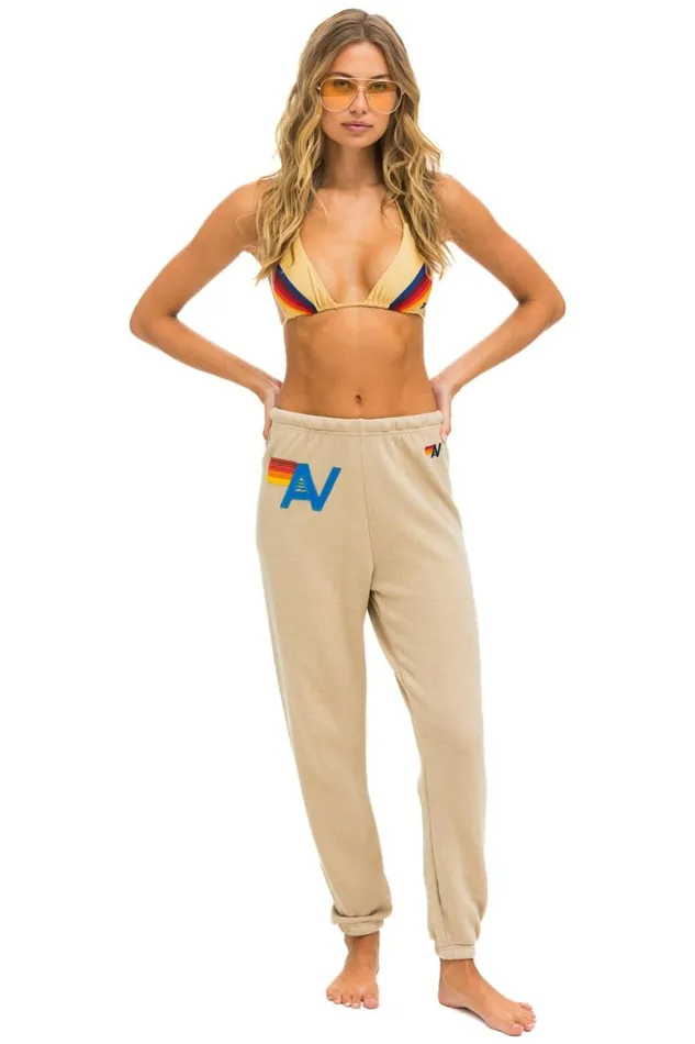 Logo Stitch Sweatpants 8211 Sand Women Aviator Nation Sweatpants