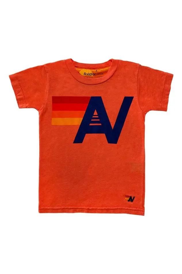 Logo Tee 8211 Orange Kids Aviator Nation Tees