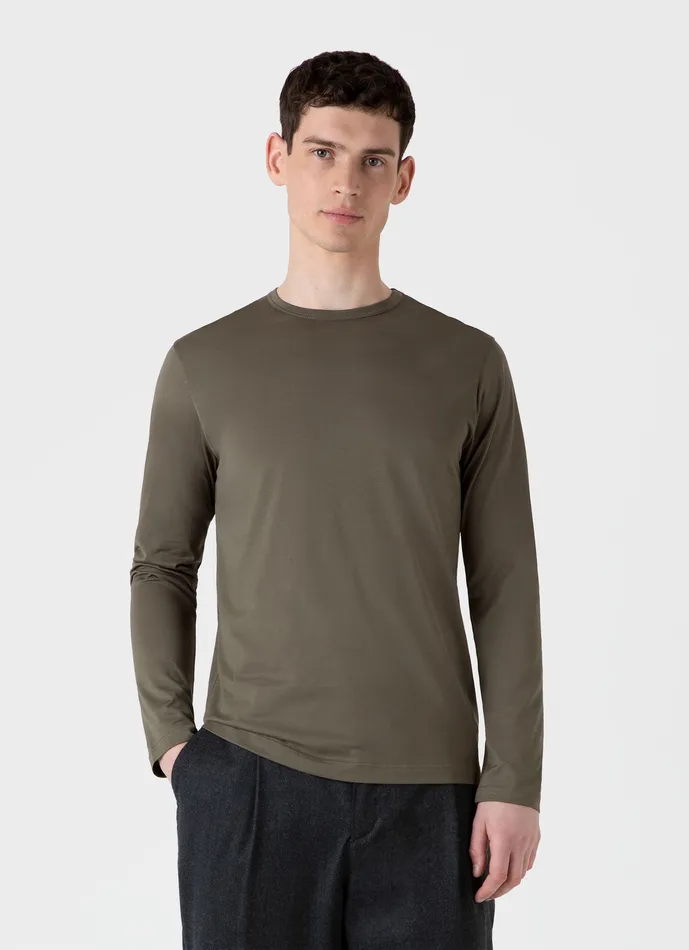 Long Sleeve Classic Tshirt Khaki Men Tshirts ussunspel Long Sleeve Classic Tshirt Khaki Men Tshirts ussunspel