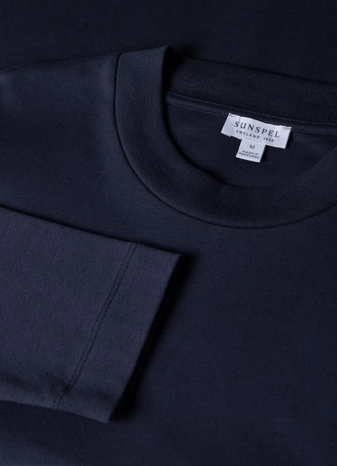 Long Sleeve Heavyweight Tshirt Navy Men SUNSPEL Tshirts
