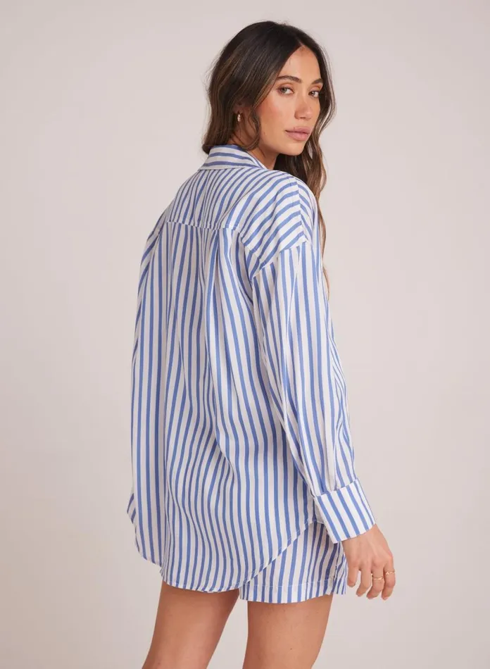 Long Sleeve Women Bella Dahl Boyfriend Button Down 8211 Bahia Breeze Stripe Long Sleeve Women Bella Dahl Boyfriend Button Down 8211 Bahia Breeze Stripe