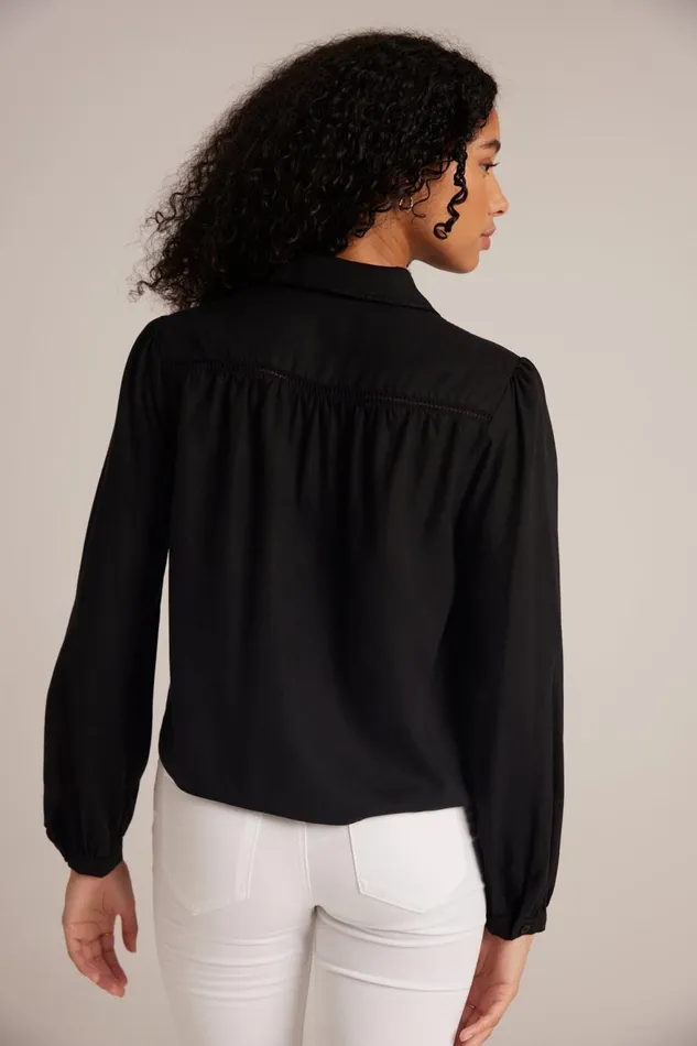 Long Sleeve Women Bella Dahl Ladder Trim Long Sleeve Shirt 8211 Black Long Sleeve Women Bella Dahl Ladder Trim Long Sleeve Shirt 8211 Black