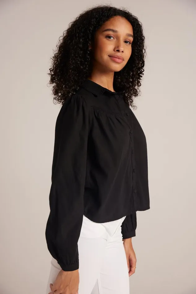 Long Sleeve Women Bella Dahl Ladder Trim Long Sleeve Shirt 8211 Black Long Sleeve Women Bella Dahl Ladder Trim Long Sleeve Shirt 8211 Black