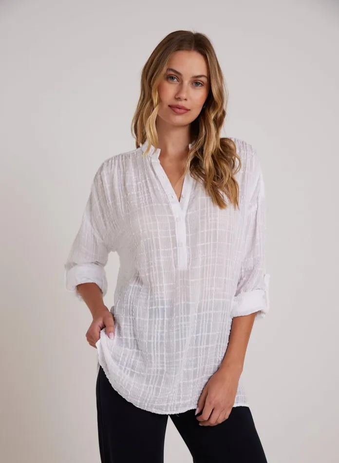Long Sleeve Women Bella Dahl Long Sleeve Shirred Pullover 8211 White