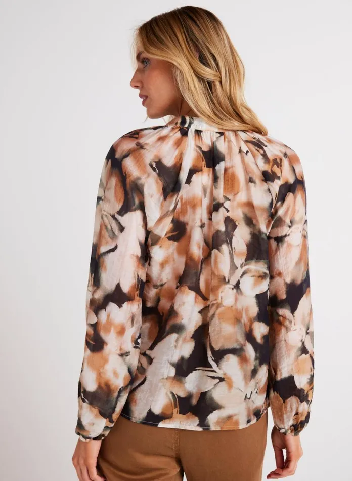 Long Sleeve Women Bella Dahl Long Sleeve Shirred Raglan Shirt 8211 Harvest Floral Print Long Sleeve Women Bella Dahl Long Sleeve Shirred Raglan Shirt 8211 Harvest Floral Print