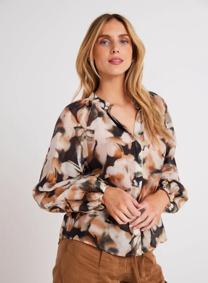 Long Sleeve Women Bella Dahl Long Sleeve Shirred Raglan Shirt 8211 Harvest Floral Print Long Sleeve Women Bella Dahl Long Sleeve Shirred Raglan Shirt 8211 Harvest Floral Print