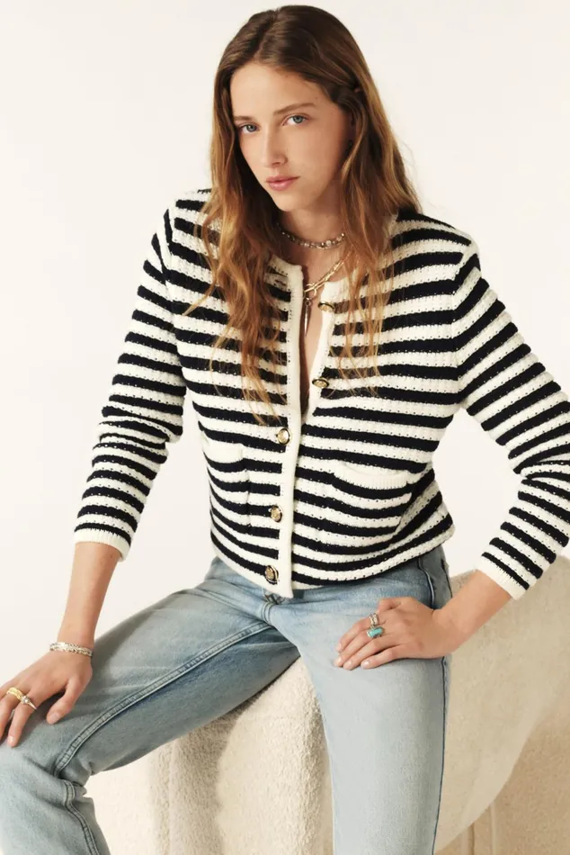 LongSleeved Cardigan Gaspard OffWhite Women Baandsh Sweaters and Cardigans