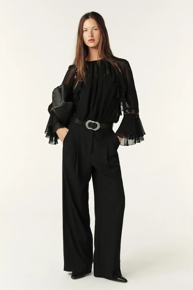 LongSleeved Top Mena Black Women Baandsh Tops and Shirts