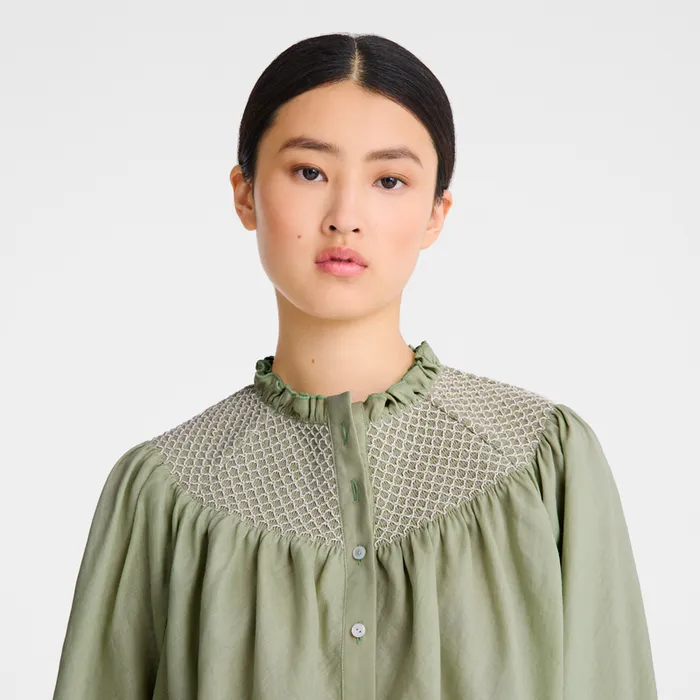 Longchamp Blouse Vervain Women Tops and Blouses Longchamp Blouse Vervain Women Tops and Blouses