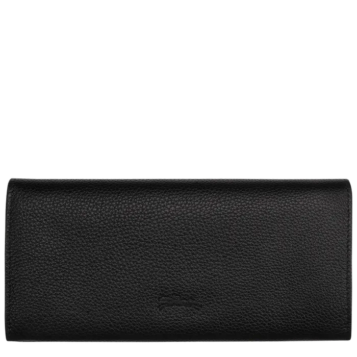 Longchamp Wallets Women Le Foulonn Continental wallet BlackBlackBlack Longchamp Wallets Women Le Foulonn Continental wallet BlackBlackBlack