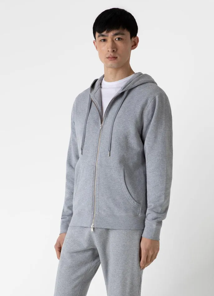 Loopback Zip Hoody Grey Melange Men SUNSPEL Sweatshirts and Sweatpants