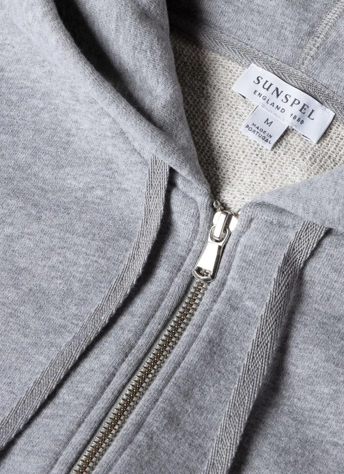 Loopback Zip Hoody Grey Melange Men SUNSPEL Sweatshirts and Sweatpants