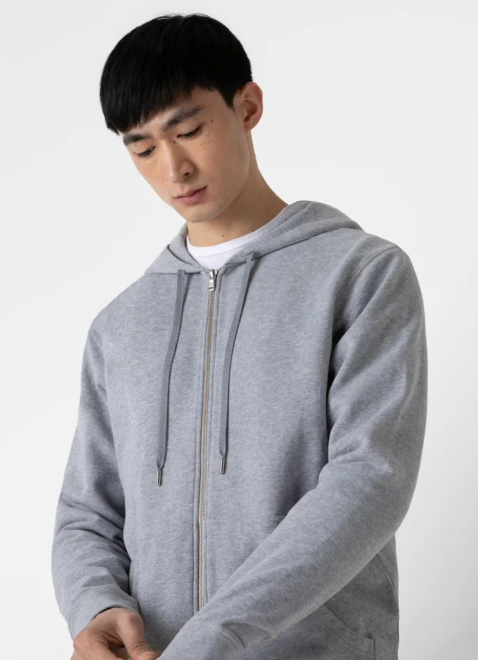 Loopback Zip Hoody Grey Melange Men SUNSPEL Sweatshirts and Sweatpants